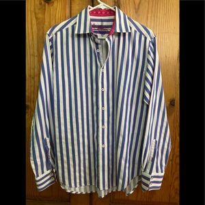 Robert Graham long sleeve striped shirt